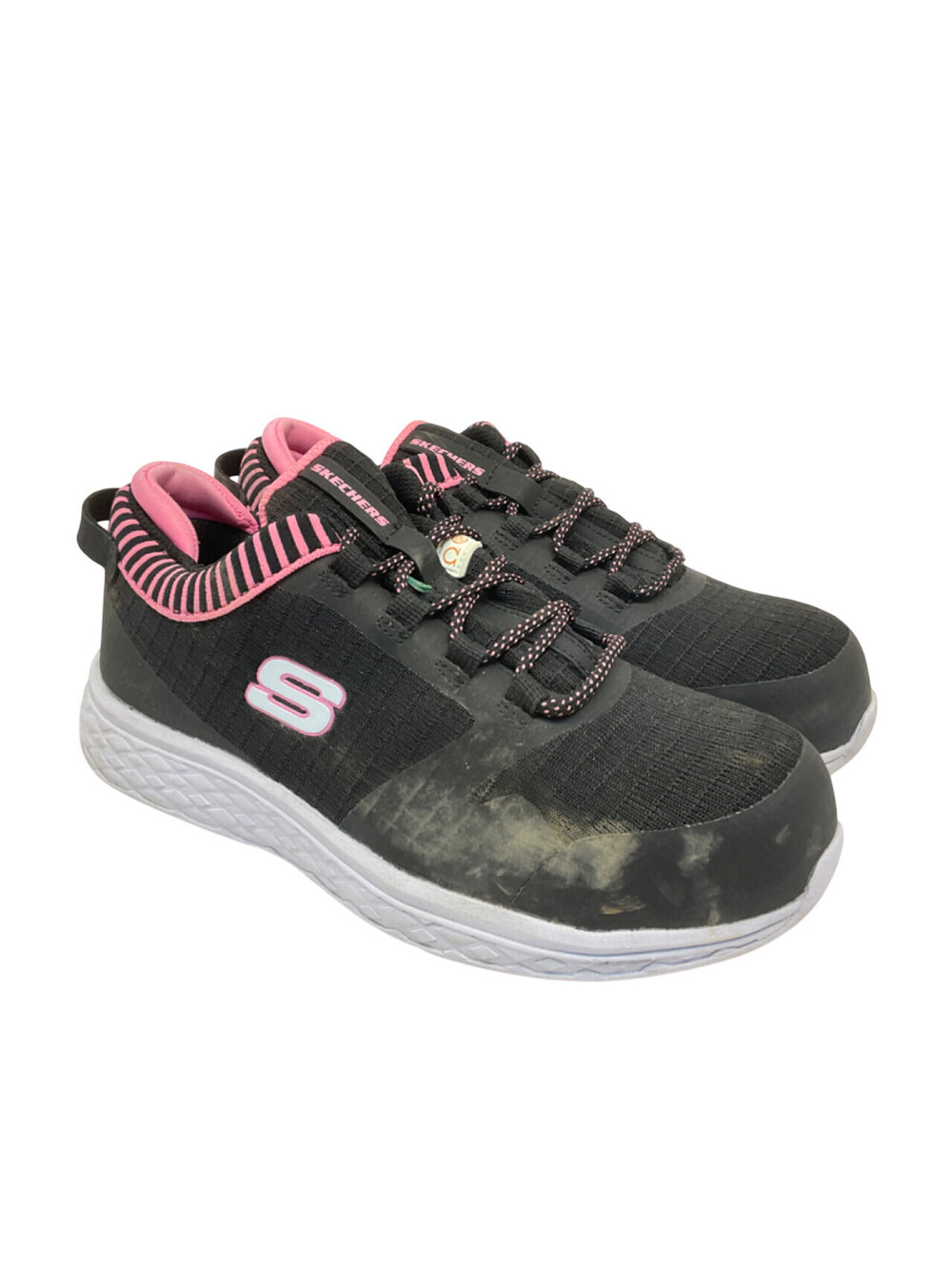 Skechers Women's Aluminum Toe SP Slip Resistant Safety Shoes 99996595 Black 8M